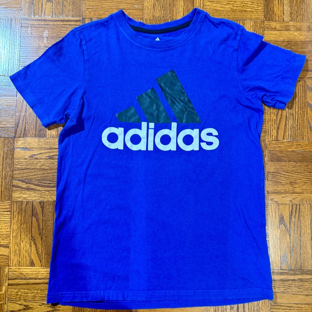 Adidas Blue Short Sleeve Tee with Logo